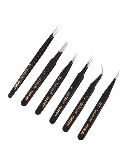 6 pinzette di precisione Amtech