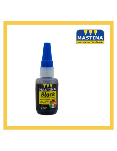 Colla per gomma Black liquido 20gr con beccuccio Mastina