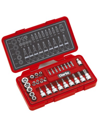 Kit 29 pezzi bussole e bit Torx Star Clarke