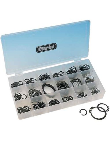 Assortimento 225 clip a C circlip in pollici Clarke